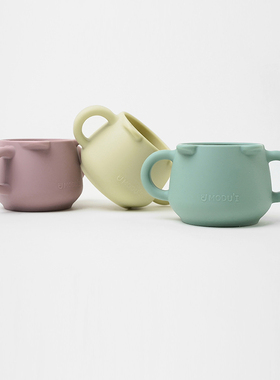 韩国modui硅胶水杯宝宝学饮杯小熊防摔防烫婴双耳儿童喝水牛奶杯