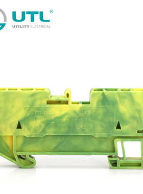 尤提乐JUT3-2.5/2-2PE 四导线弹簧接地端子 直通型弹簧接地端子