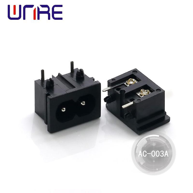 AC-003A带保险丝两孔电源插座嵌入卡式保护门插头两脚高品质250V