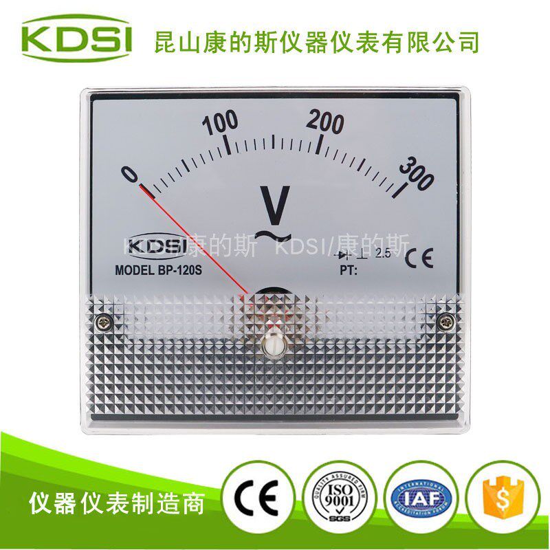 KDSI指针式交流电压表BP-120S AC300V 刻度盘显示电工仪表