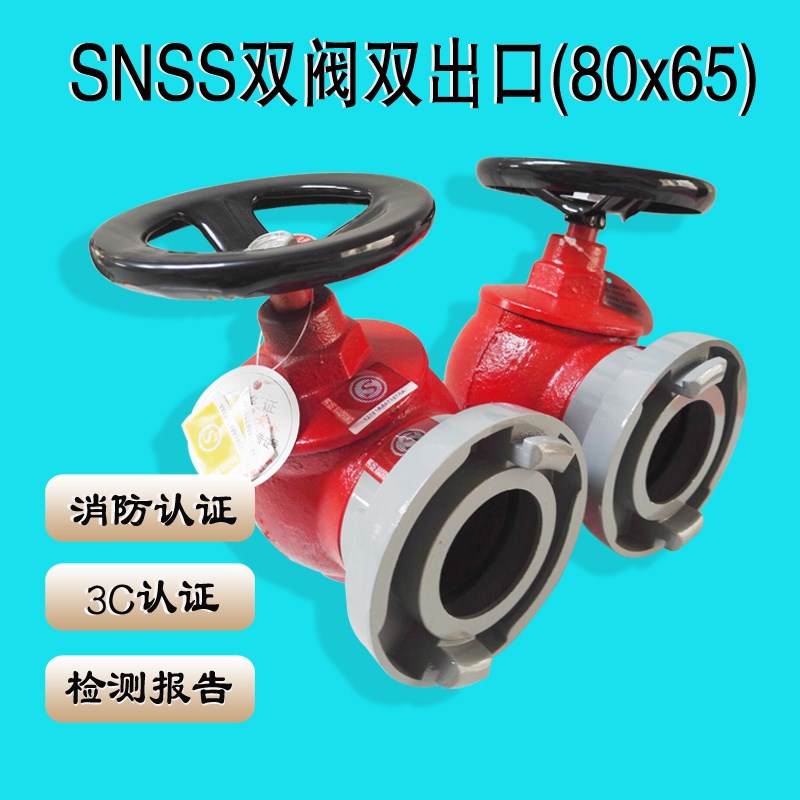 双阀双出口室内消火栓SNSS消防栓SNSSW消火栓消防配件消防器材