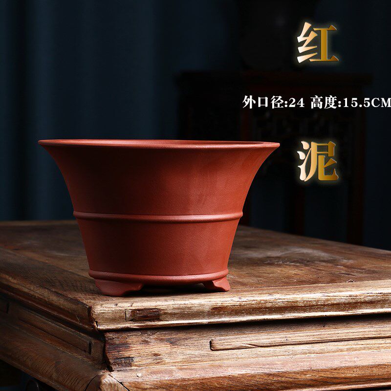紫砂花盆专用大兰花托盘盆盆景多肉厂家直销盆景君子兰盆特价清仓