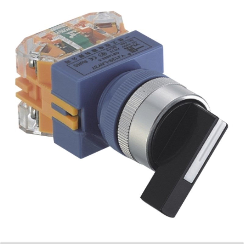 一佳YJ139-LAY37-20X3 11X2长手柄旋钮开关自锁两档三档开孔22mm