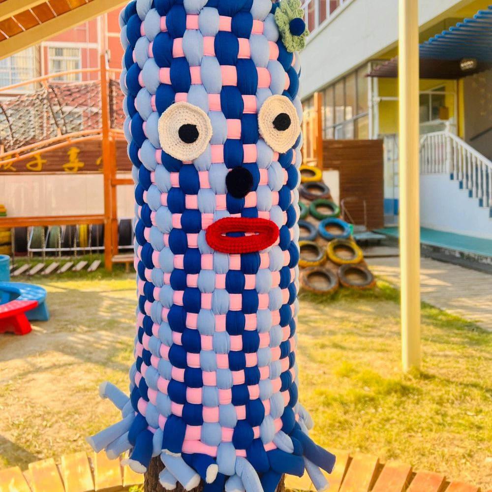 冰岛线大树衣服手工编织材料灌心棉幼儿园户外创意活动diy粗毛线