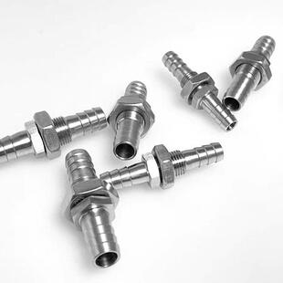 304不锈钢通板宝塔接头隔断直通式宝塔软管接头穿孔接头非标定制