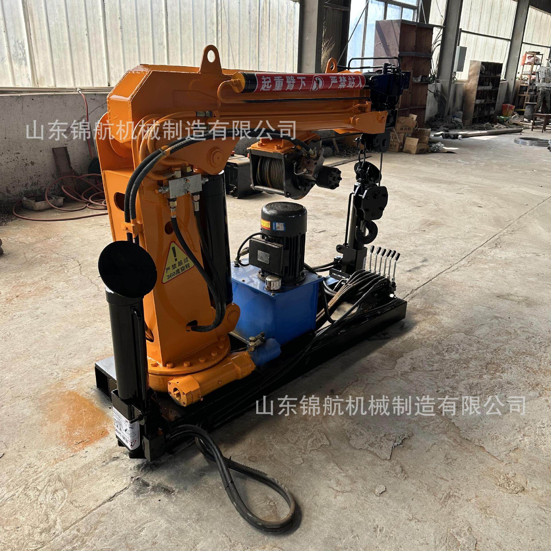 电动液压3吨汽车随车吊 定制建筑工程农用车轻卡车改装可拆卸吊机