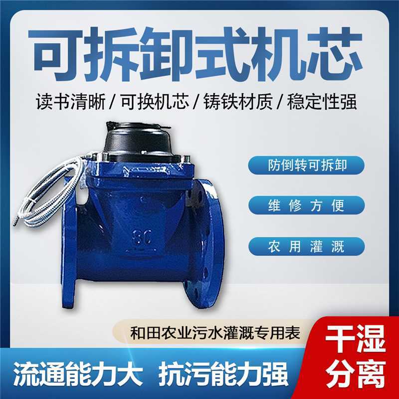 旋翼式冷水水表防倒转机械冷水表可拆卸机芯农用灌溉高强度过滤网