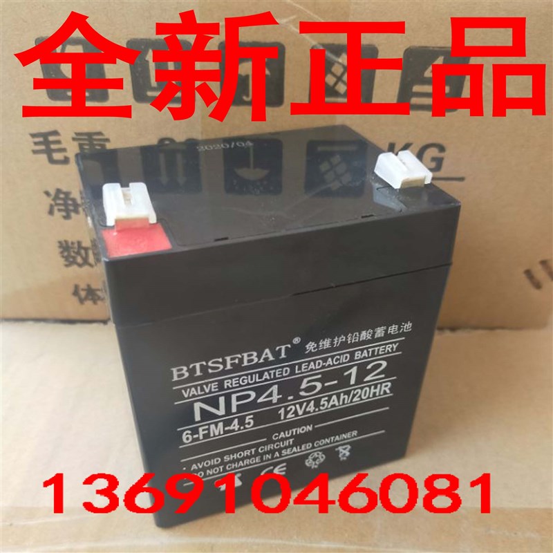 12V4.5AH蓄电池音响电动卷闸门电源24V4.5A小冲浪电动滑板车电瓶