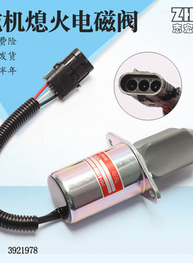 挖掘机配件 适用康明斯发动机熄火开关3921978停油阀熄火电磁阀铁