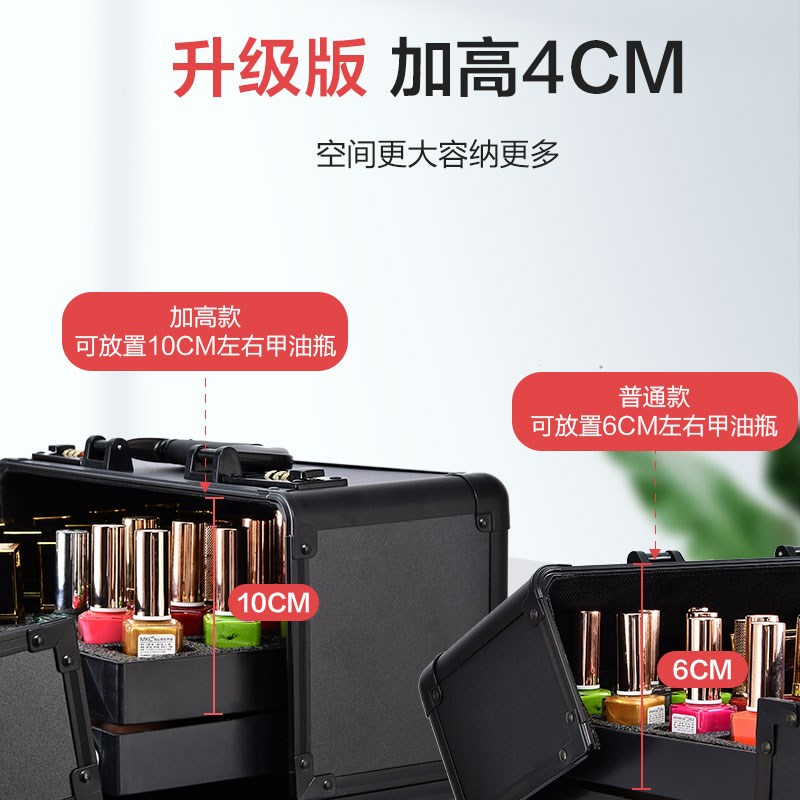 美发美容理发医美纹绣美甲发型师专用工具箱拉杆手提移动收纳箱子