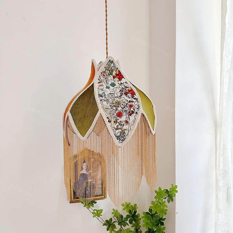 法式中古手工vintage布艺流苏宫廷吊灯复古民宿餐厅书房装饰,畜牧/养殖物资,畜牧/养殖器械,淘宝优惠券,粉丝福利购,淘宝优惠卷