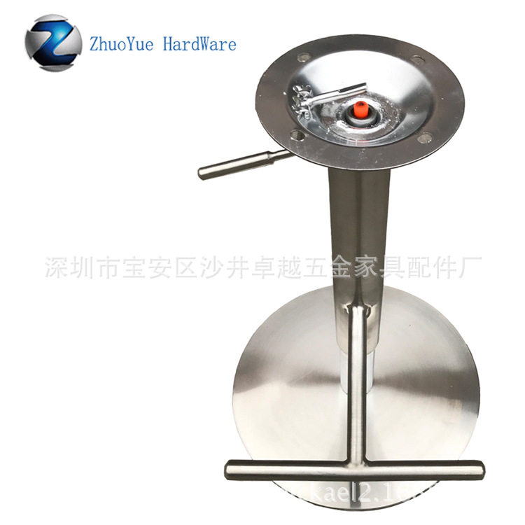 新中式不锈钢升降吧椅脚架商用级耐磨防滑静音设计家具五金配件