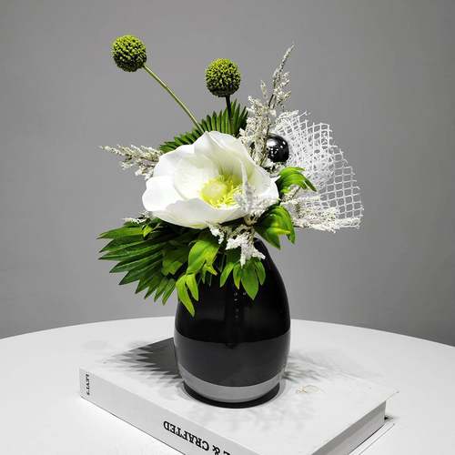 简约现代仿真花摆件陶瓷花瓶假花饰品客厅插花组合摆设洽谈桌花艺