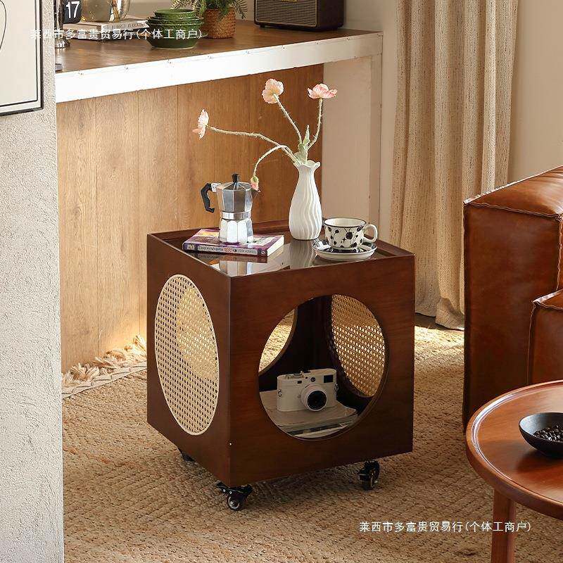 可移动桌子边几置物书架矮古风家床头柜中藤编沙发小茶几用具包邮,特色手工艺,其他特色工艺品,淘宝优惠券,粉丝福利购,淘宝优惠卷