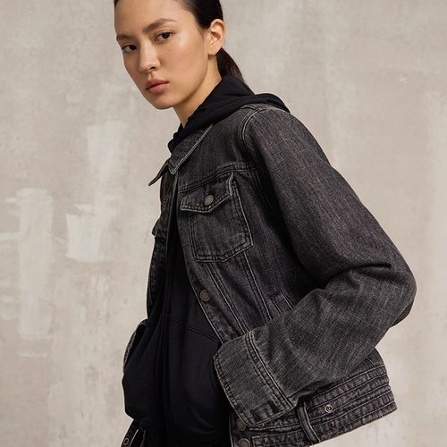 SoloForTwo落肩廓形牛仔衣夹克