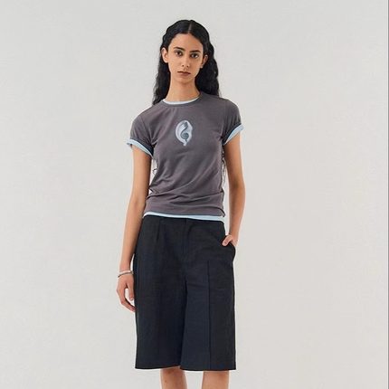 SoloForTwo 乐耳T恤 25夏季透气舒适微凉感圆领印花正肩短袖上衣