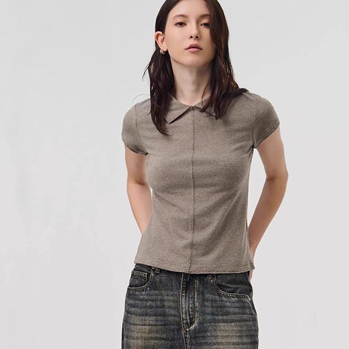SoloForTwo2025新款翻领短袖T恤