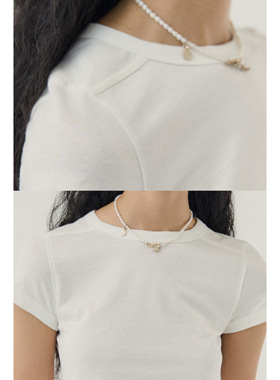 SoloForTwo 高舒适单品 直肩T恤 夏日基础款长绒棉圆领正肩短袖