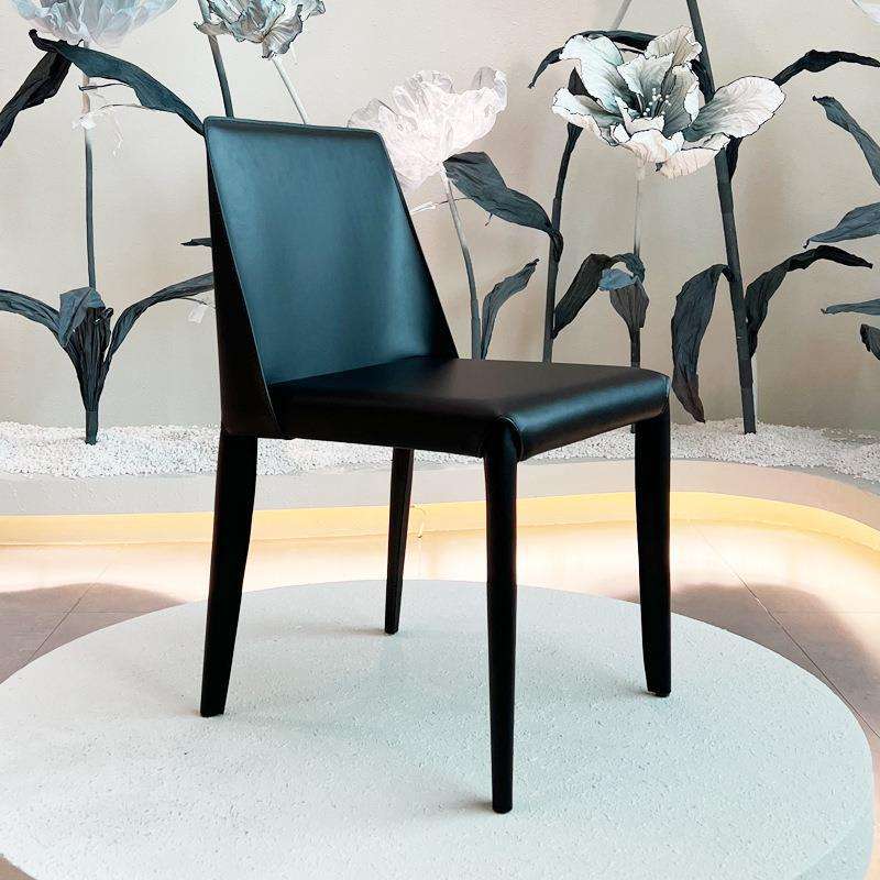 家具北欧餐桌椅子皮椅简约现代家用餐椅马鞍椅子靠背酒店餐厅餐椅