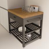 厨房中岛台可移动料理台家用靠墙一体开放式 岛台柜单独定制餐边桌