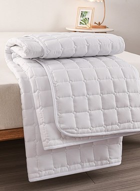 轻奢民宿薄床垫床褥加厚水洗棉酒店床护垫床褥子白色灰色防滑铺垫