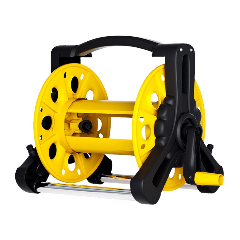 瑞慧祥黄色手提式水管车水管收纳收管架子花园水管软管支架卷管器