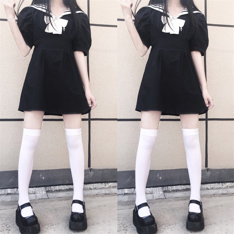 长筒袜子女夏季薄款天鹅绒白色百搭中筒袜日系学生jk制服过膝袜潮