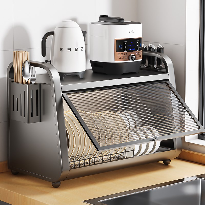 碗碟收纳架厨房置物架家用放碗架碗盘沥水架碗柜多功能碗筷收纳盒