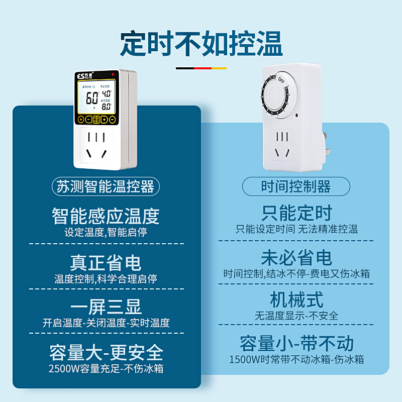 冰箱温控器数显智能全自动电子温度控制器冰柜冷库冷藏柜冷柜调温