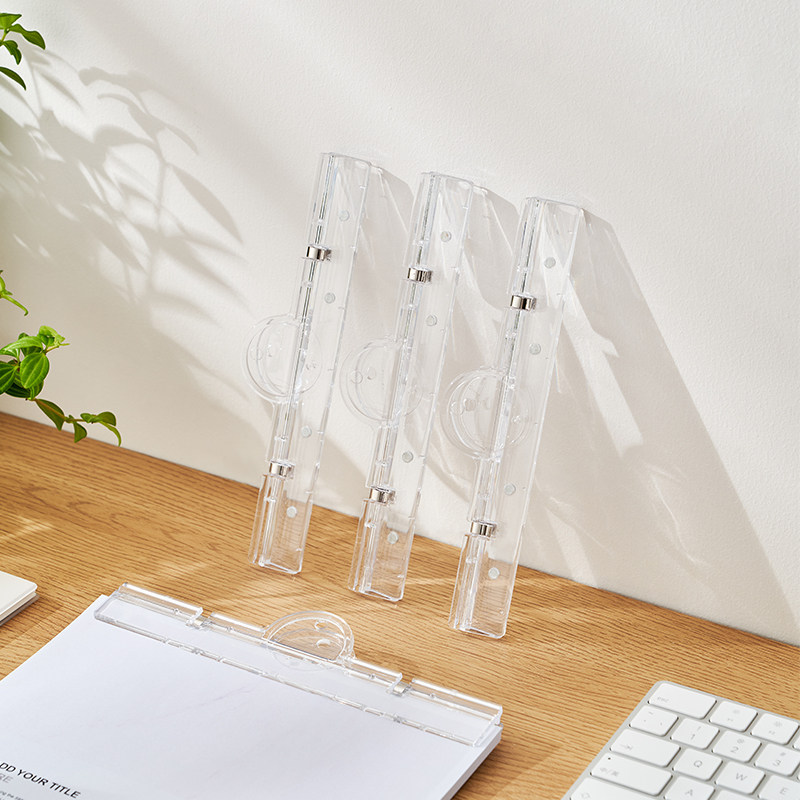 亚克力透明夹子文具文件夹试卷夹黑板书夹子A4白板强磁磁铁磁吸夹