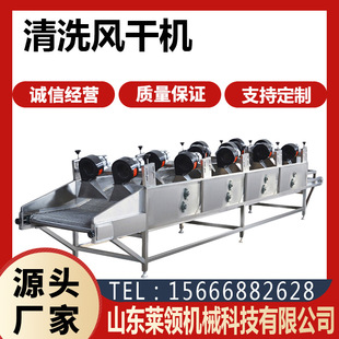 大型果蔬清洗风干流水线 袋吹干沥水机 全自动翻转风干机 商用包装