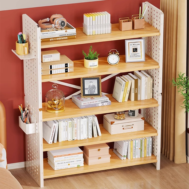 家用简易书架落地置物架客厅儿童书柜多层储物收纳展柜书本整理架