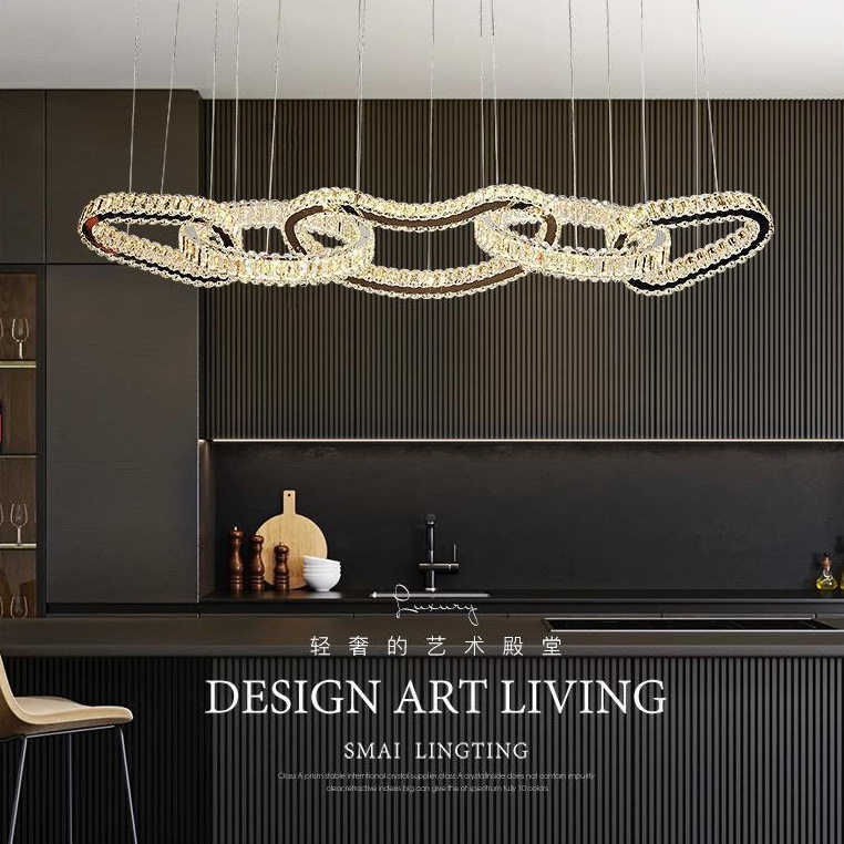 轻奢水晶客厅吊灯现代简约不锈钢艺术灯具创意设计师款高档大气,家装灯饰光源,客厅吊灯,淘宝优惠券,粉丝福利购,淘宝优惠卷