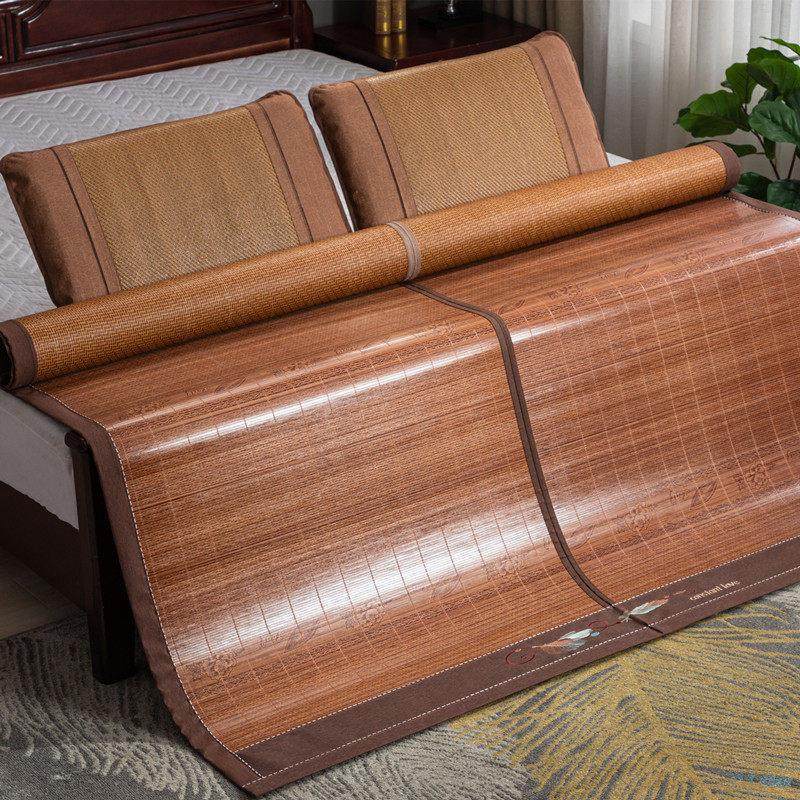 竹席可折叠双面加厚冰丝藤凉草席子1.8米1.5m双人床学生单人碳化,床上用品,竹席,淘宝优惠券,粉丝福利购,淘宝优惠卷