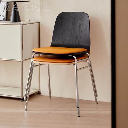 中古餐椅BMT家用实复古靠背椅啡厅椅大捞排档海木底休闲椅咖复古