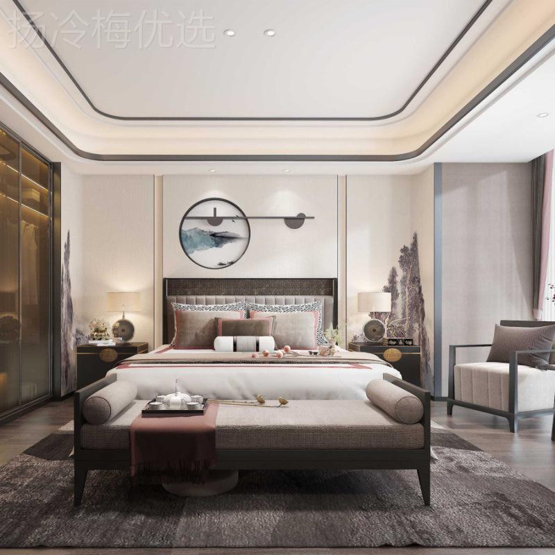 新中式床凳室脚卧实木床前小榻尾沙IUH发简约现代长条床头床边换
