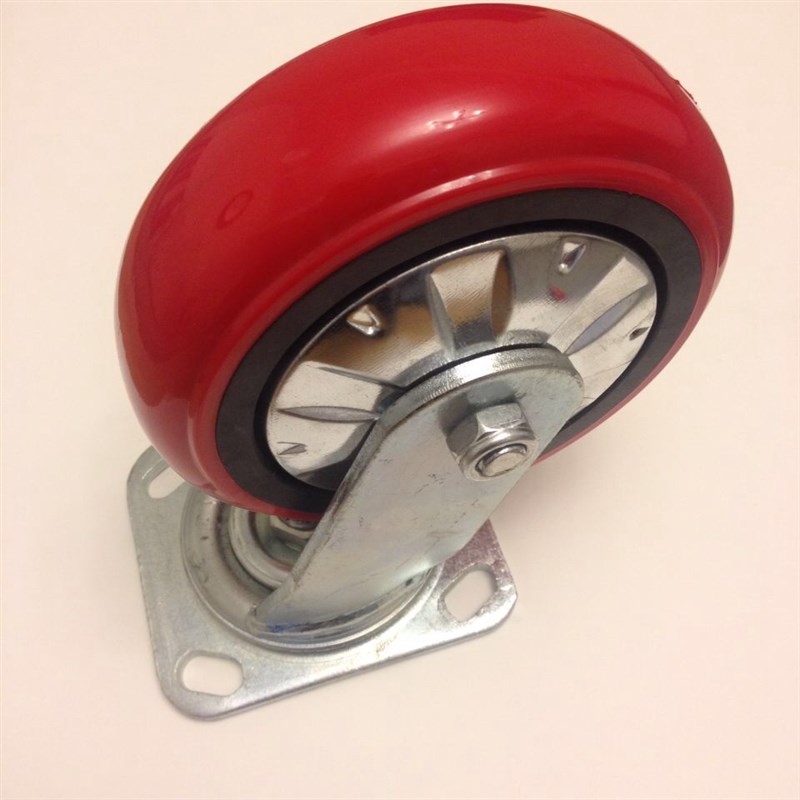 6寸轮子6寸万向轮6寸聚氨酯轮/防缠绕轮静音平板车轮推车轮