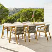 户桌椅庭院别墅实木藤椅组合阳外台柚ACT木编室外花露天休闲园家