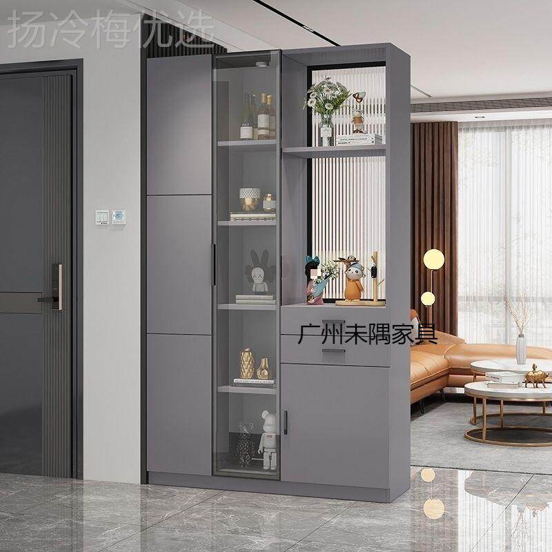 奢玻璃玄关柜代现式简AME轻约酒柜间厅柜子鞋柜欧入户客厅屏风隔