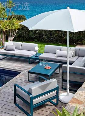 户外外格铝合金沙发马UCU卡露龙风天阳光房室花园防水防晒休闲家