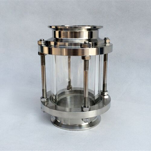 SUS304管道视盅卡盘法兰食品级视镜不锈钢玻璃窥卡箍快装视镜直通