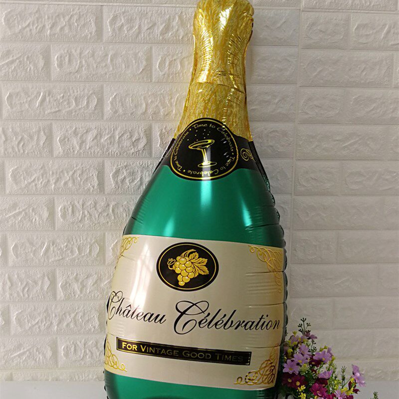 酒杯酒瓶新年气球成人生日派对聚会酒吧ktv新年会装饰铝膜气球