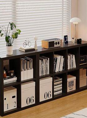 书架地置物架书格柜一落体靠墙柜儿童家ESV用自由组合子简易客厅