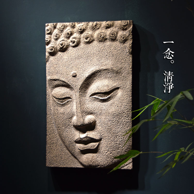 原创中式禅意墙壁装饰画玄关佛像挂画中国风餐厅茶室佛系壁画壁饰