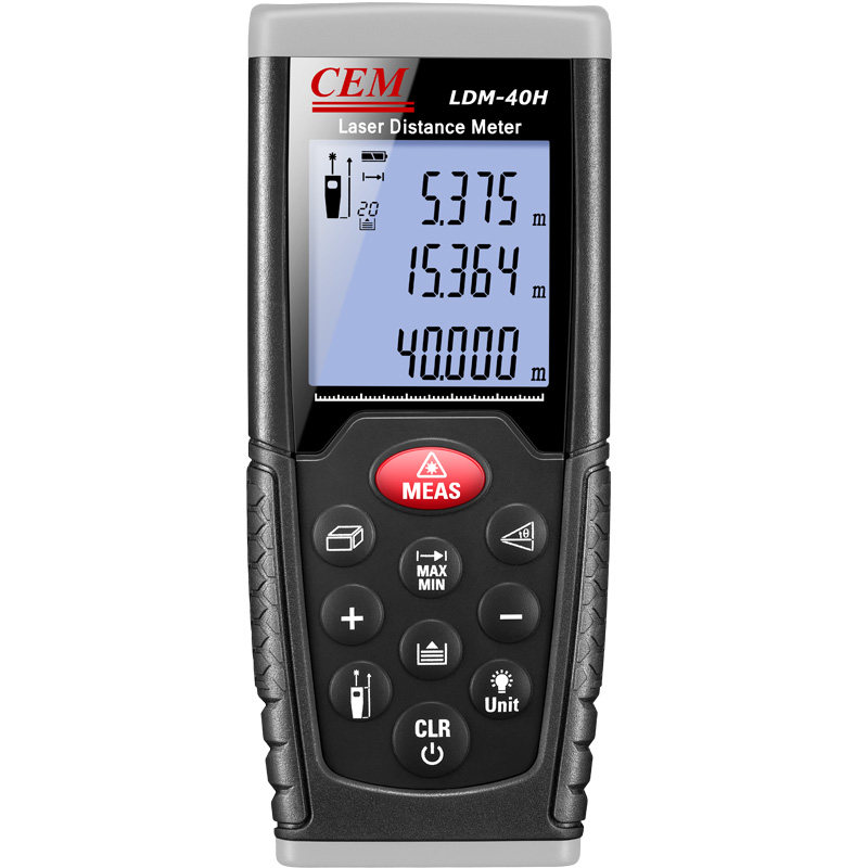 CEM华盛昌激光测距仪LDM-40H/40米激光尺电子尺抗强光新品包邮