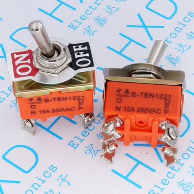 E-TEN1221 钮子开关摇头开关拨动开关摇臂开关 电源开关4脚2档