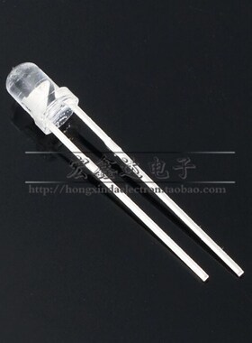 3MM LED 蓝色 白发蓝 发光二极管 白发兰色 短脚 (1000只/包28元)