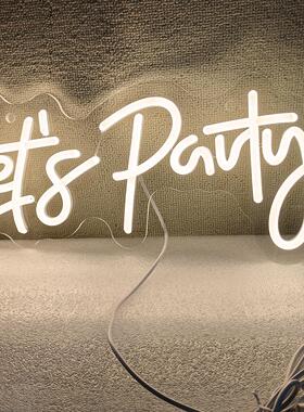 霓虹灯牌 Custom Lets Party LED Neon Signs for Party Wedding
