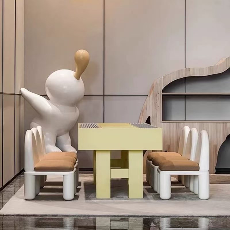 售楼处儿童桌椅售楼处娱乐区亲子益智桌凳子架空层幼儿园儿童桌椅