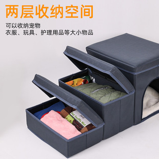 狗狗楼梯台阶三层折叠带收纳上床沙发小狗窝爬高梯子柯基泰迪博美